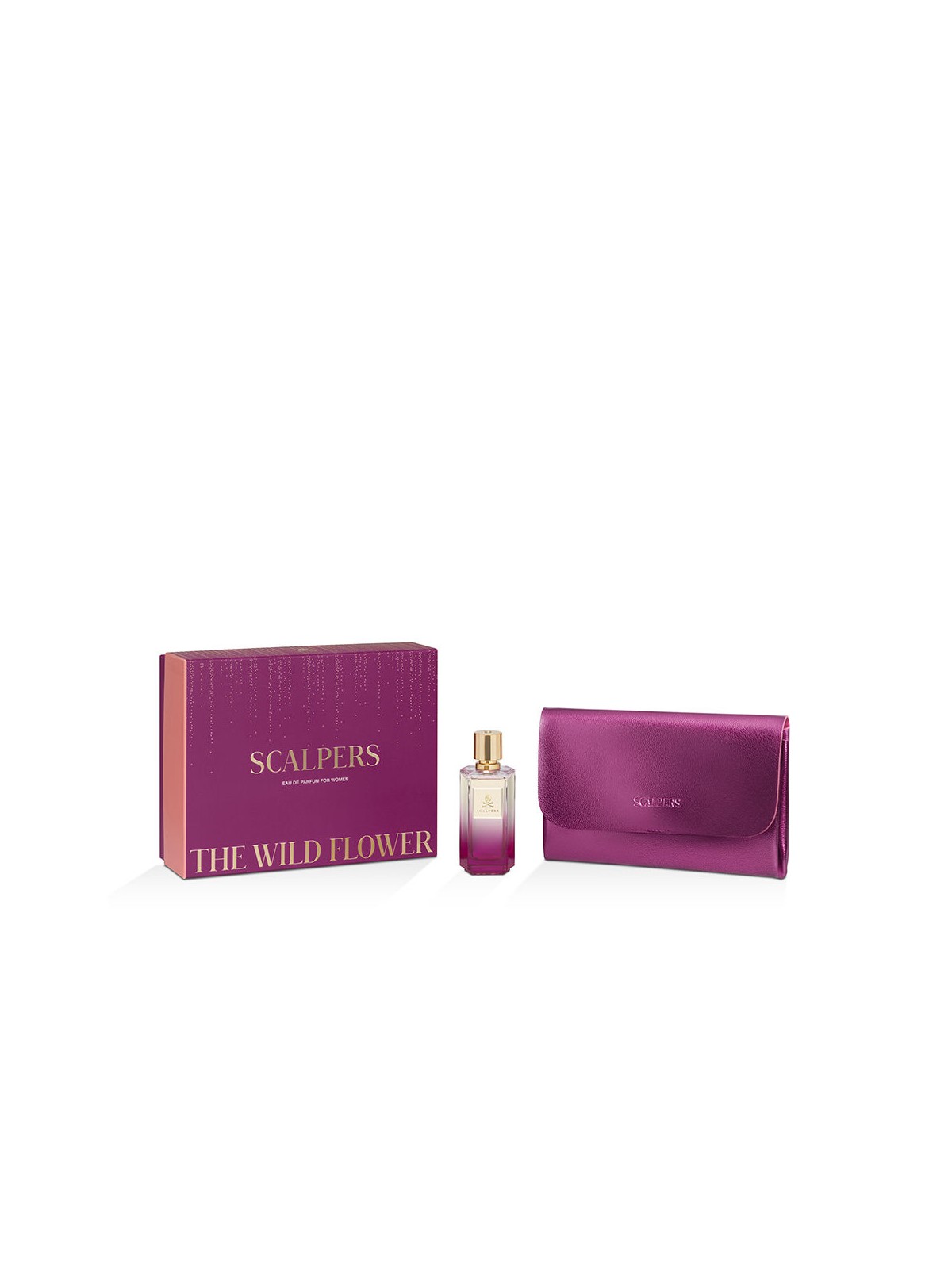 Scalpers Astuccio per lei e il fiore selvatico, 2 pezzi Eau de Parfum spray 100 ml + Wallet 1 u donna