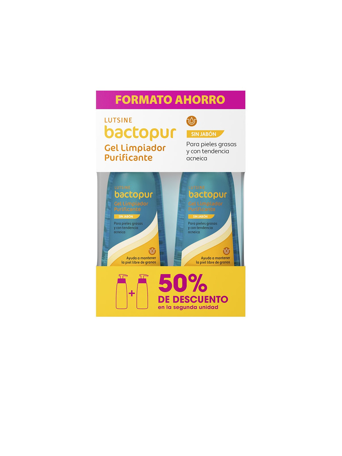 Lutsine E45 BACTOPUR gel detergente purificante, confezione da 2 x 200ml 2 x 200 ml unisex