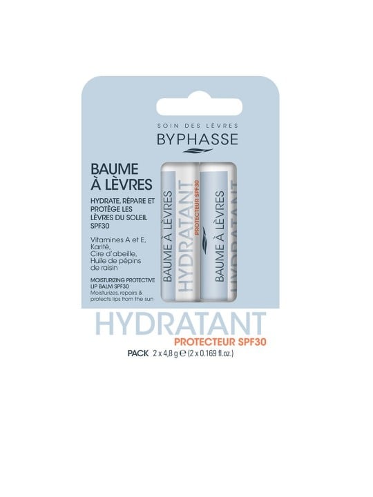 Byphasse Balsamo labbra con protezione SPF30, confezione da 2 unisex