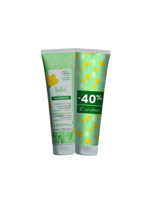 Klorane BÉBÉ BIO crema per pannolini confezione 2 x 100ml unisex