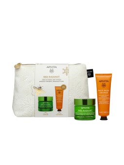 Apivita BEE RADIANT GEL-CREAM - SET DA 2 PEZZI Cream Gel 50 ml + Facial Mask 50 ml unisex