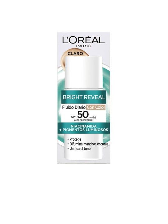 L'Oréal Paris BRIGHT REVEAL NIACINAMIDE fluido giornaliero SPF50 n.trasparente 50ml unisex