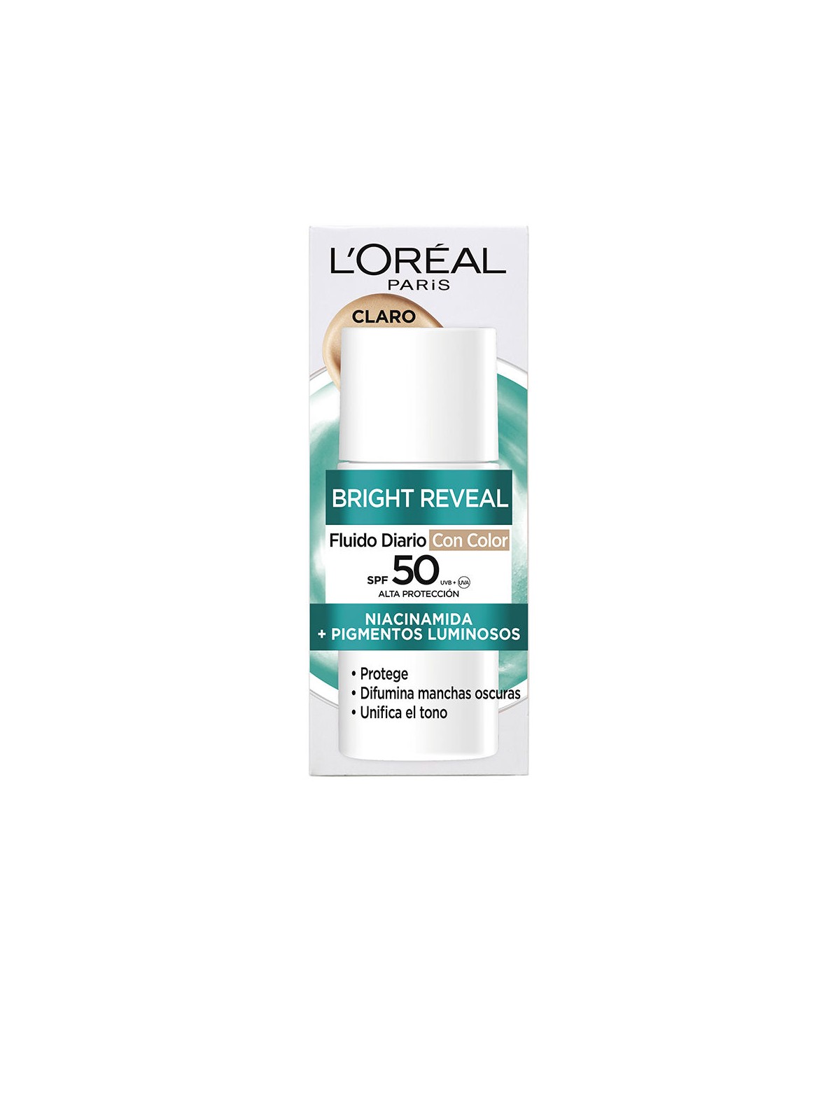 L'Oréal Paris BRIGHT REVEAL NIACINAMIDE fluido giornaliero SPF50 n.trasparente 50ml unisex