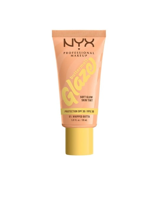 Nyx Professional Make Up BUTTERMELT GLAZE crema solare colorata + SPF30 n.01-Whipped Butta 30ml unisex