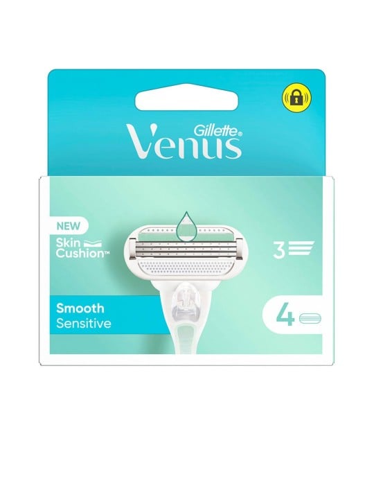 Gillette Caricabatterie GILLETTE VENUS SMOOTH SENSITIVE con 4 ricariche donna