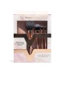 Magic Studio CASSA IN QUARZO ROSA CON FINITURA IMPECCABILE, 5 PEZZI 4 makeup brushes + blender unisex