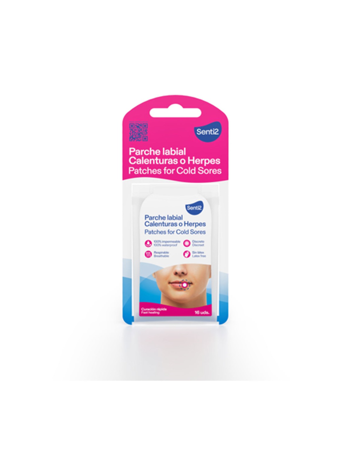 Senti2 Cerotti per l'herpes labiale, 16 pezzi unisex