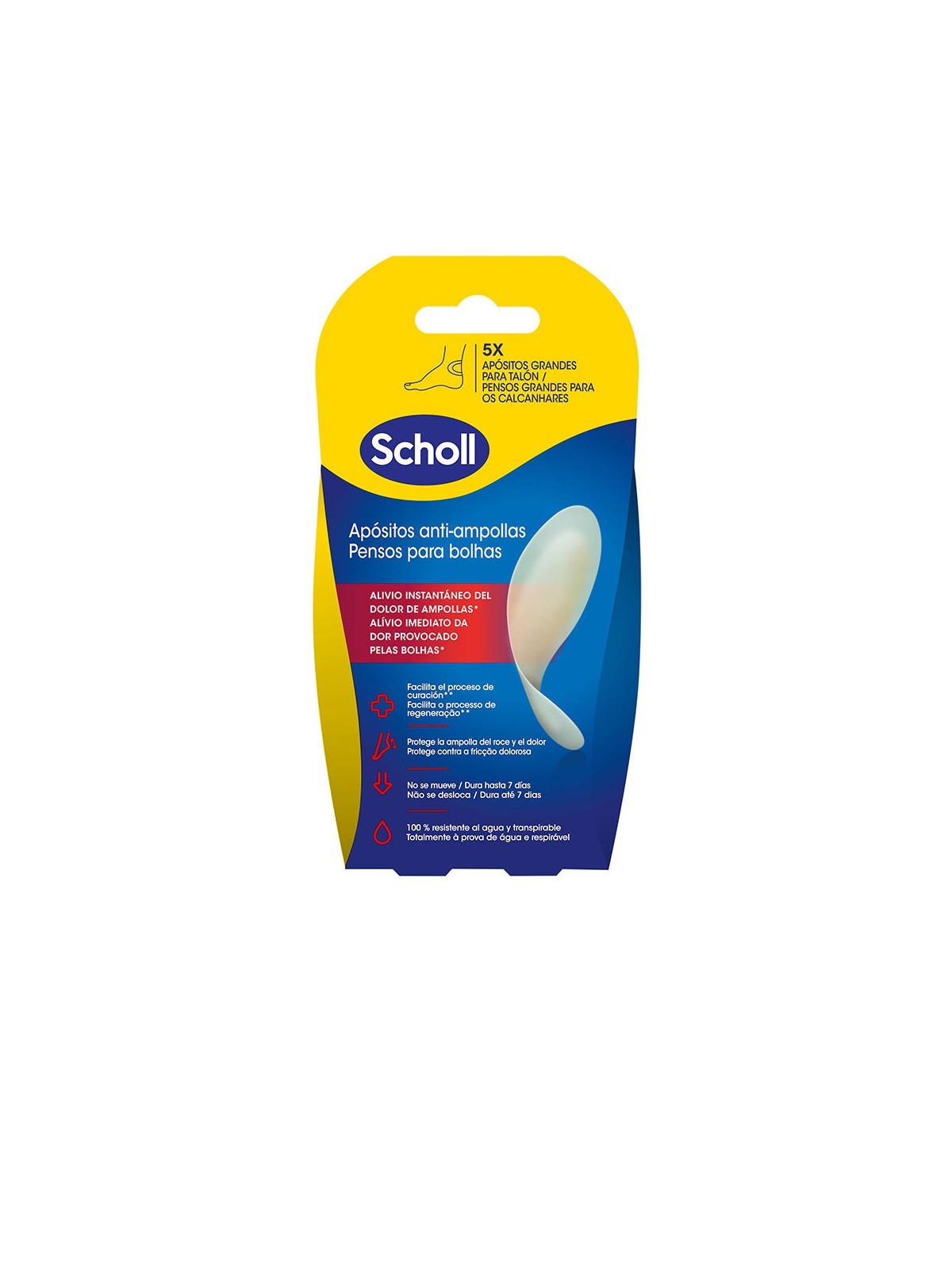 Scholl Cerotti per vesciche digrandi dimensioni, 5 pezzi unisex