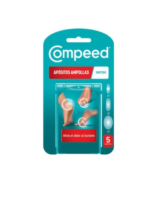 Compeed Cerotti per vesciche, assortiti, 3 misure, 5 pezzi unisex