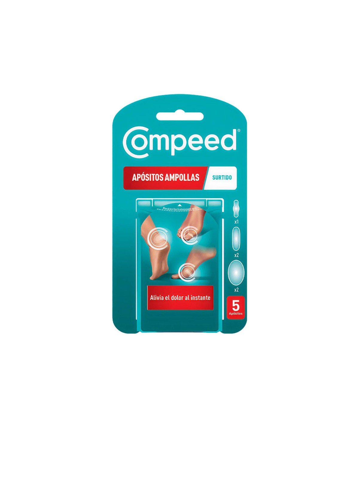 Compeed Cerotti per vesciche, assortiti, 3 misure, 5 pezzi unisex