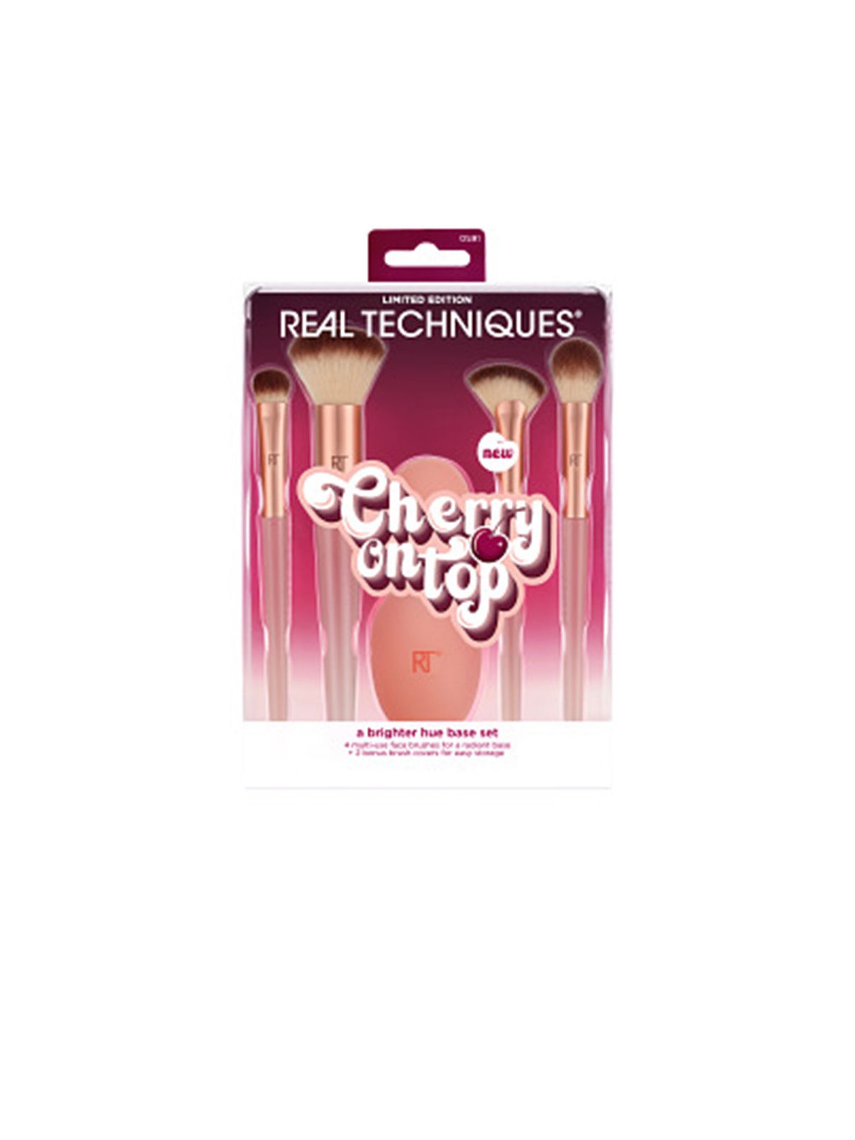 Real Techniques CILIEGIA IN PIÙ UNA TONOMA PIÙ LUMINOSO CASSA BASE 6 pezzi 4 brushes + 2 sponges unisex