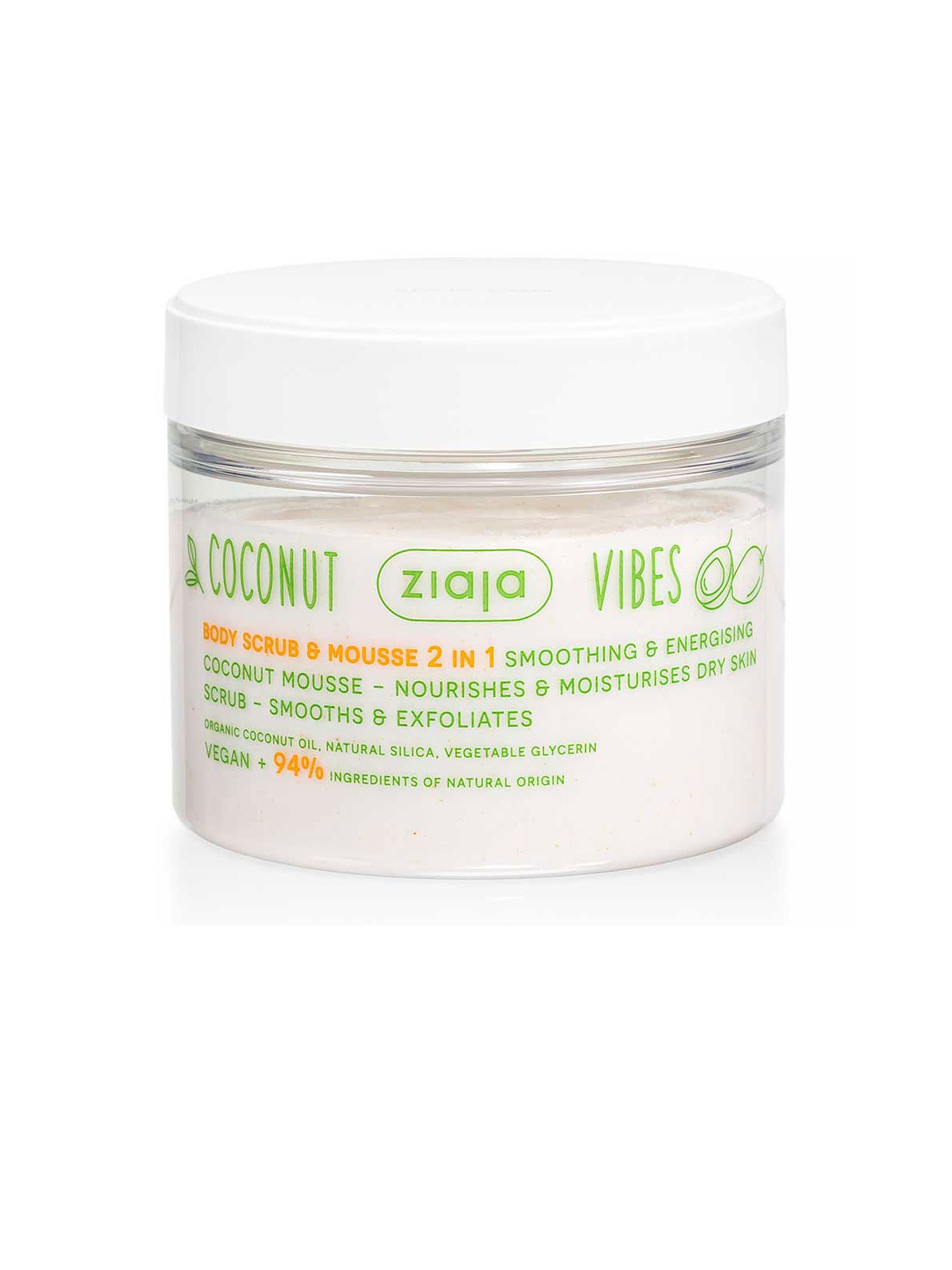 Ziaja COCONUT & ORANGE VIBES Scrub e mousse corpo 2 in 1 270ml donna