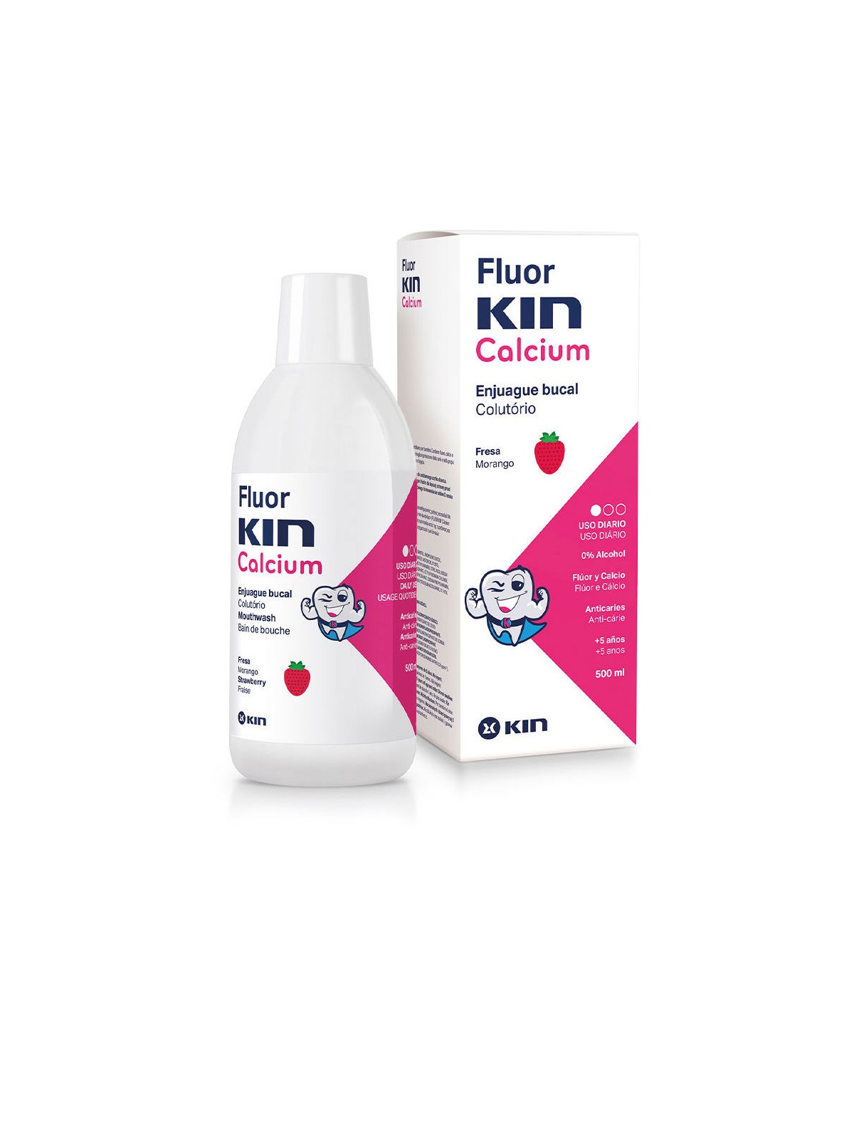 Kin Collutorio FLUORKIN CALCIO 500ml unisex
