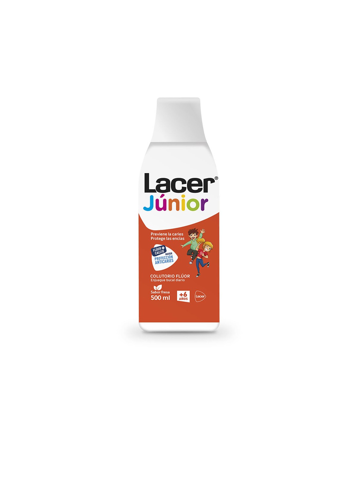 Lacer Collutorio quotidiano al fluoro, gusto fragola 0,05%, 500ml unisex
