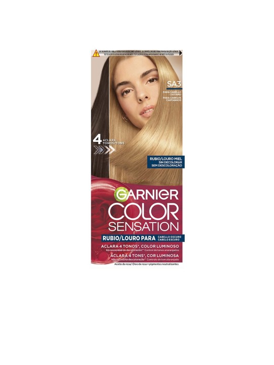 Garnier COLOR SENSATION tinta per capelli biondo luminoso senza decolorazione per capelli scuri n.Louro Honey 5 unità unisex