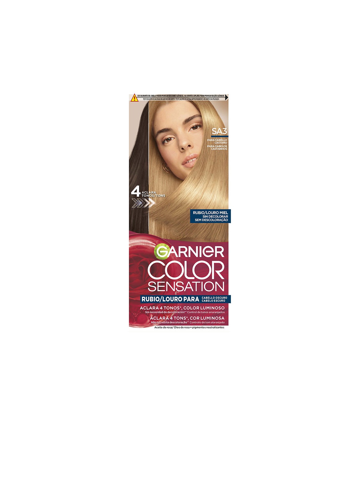 Garnier COLOR SENSATION tinta per capelli biondo luminoso senza decolorazione per capelli scuri n.Louro Honey 5 unità unisex