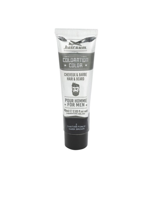 Hairgum COLORAZIONE Tintura per barba e capelli n.3 - Castano scuro 60gr uomo