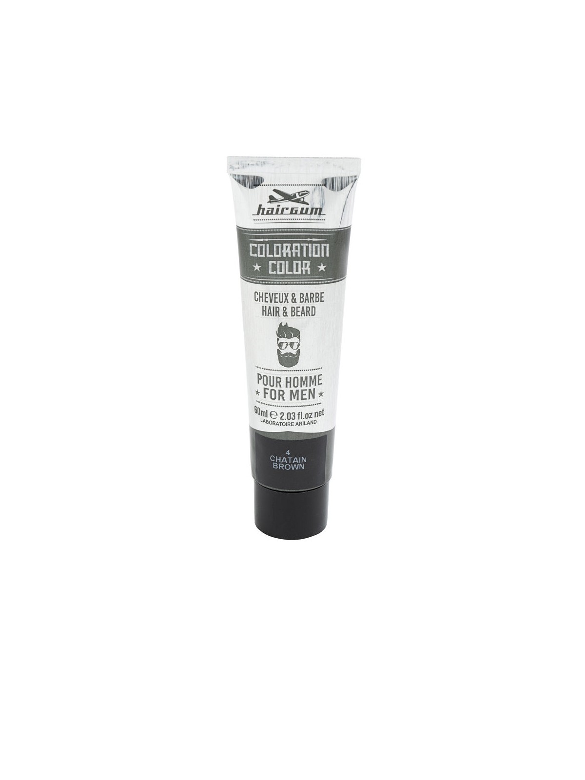Hairgum COLORAZIONE Tintura per barba e capelli n.4-Marrone 60gr uomo