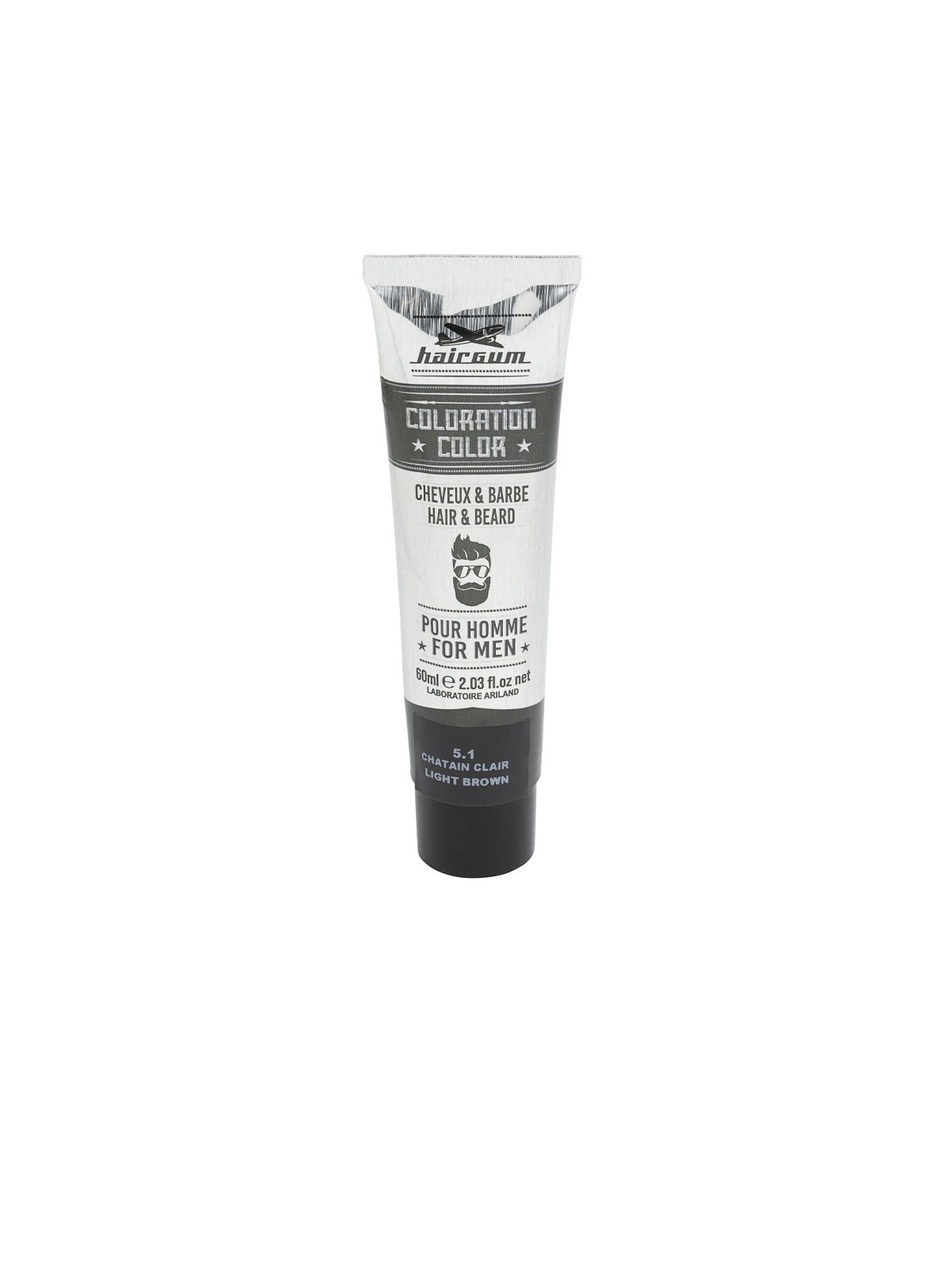 Hairgum COLORAZIONE Tintura per barba e capelli n.5.1 - Castano chiaro 60gr uomo