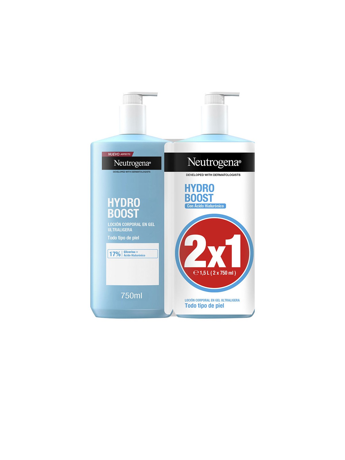 Neutrogena Confezione da 2 gel lozione corpo HYDRO BOOST da 750ml 2 x 750 ml unisex