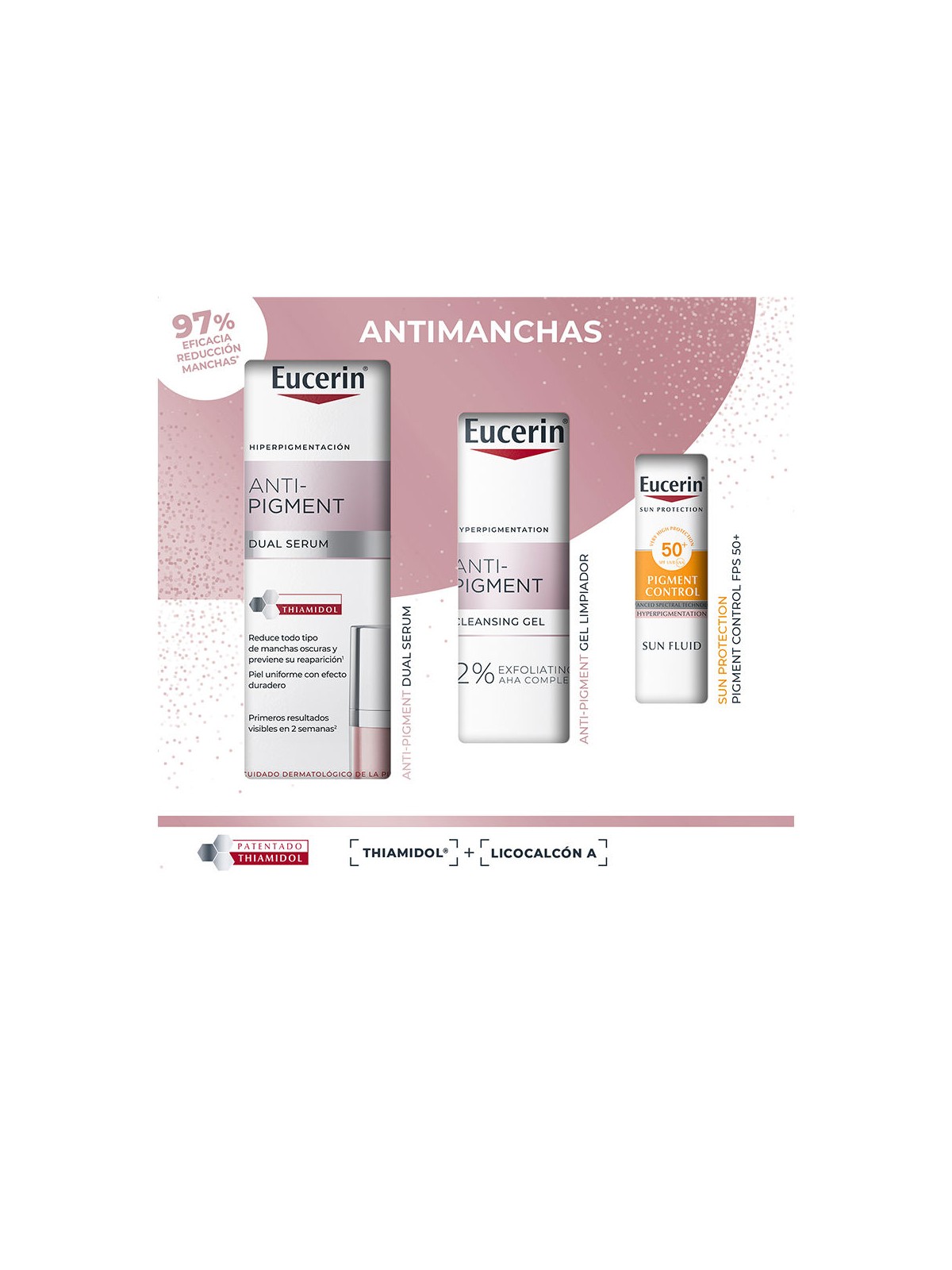 Eucerin CONFEZIONE DA 3 SIERO DOPPIO ANTI-PIGMENTAZIONE Serum 30 ml + Cleansing Gel 20 ml + Sunscreen SPF50+ 7 ml donna