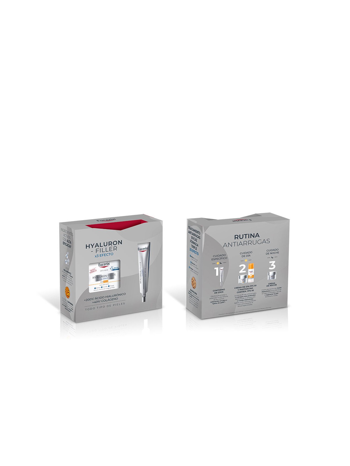 Eucerin Crema giorno Hyaluron Filler SPF30, confezione da 2 pezzi Day cream SPF30 50 ml + Eye contour 15 ml donna