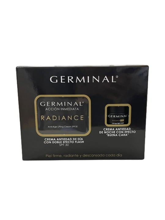 Germinal Crema giorno illuminante ad azione istantanea, confezione da 2 Day cream 50 ml + Night cream 15 ml donna
