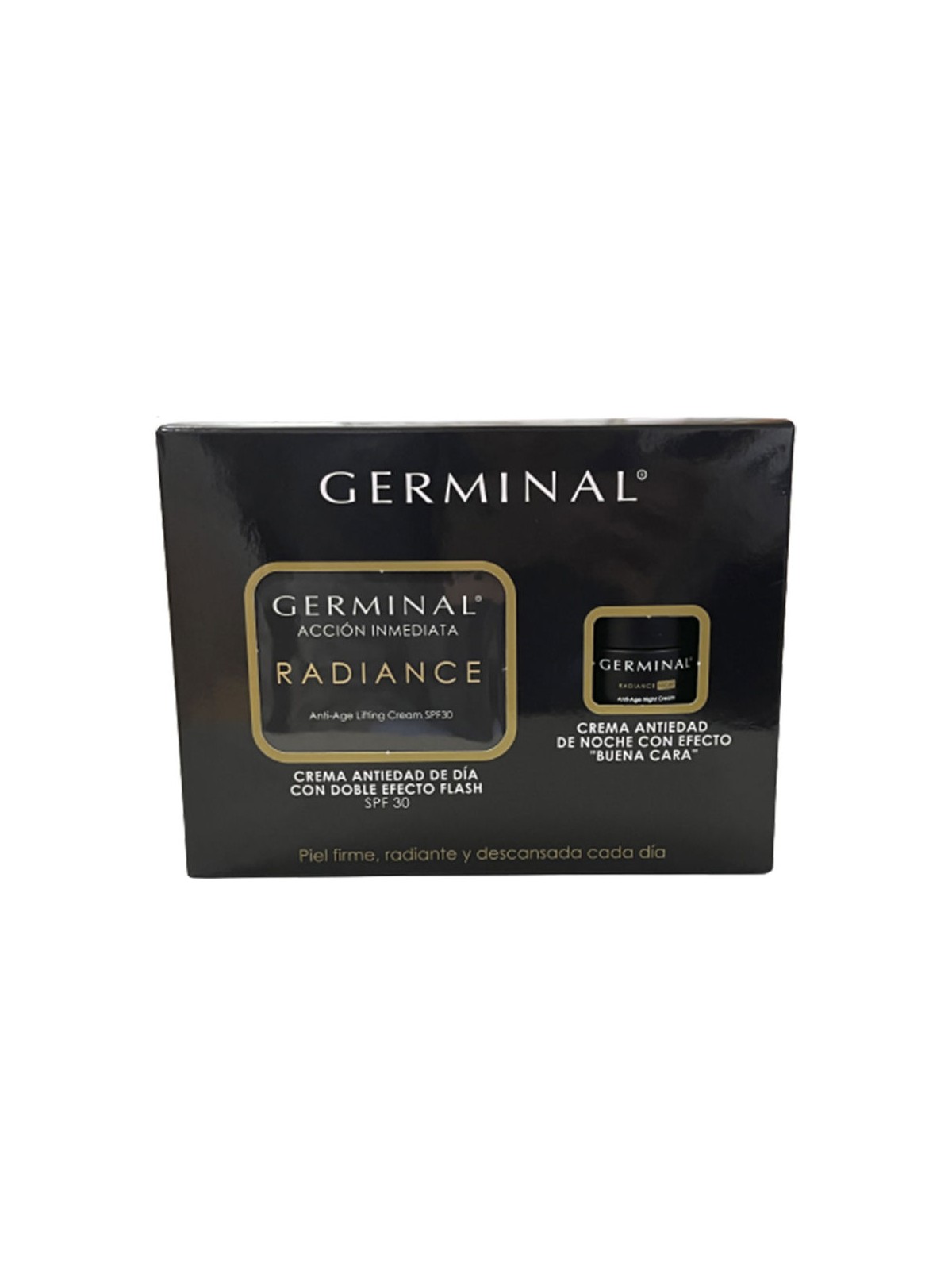 Germinal Crema giorno illuminante ad azione istantanea, confezione da 2 Day cream 50 ml + Night cream 15 ml donna