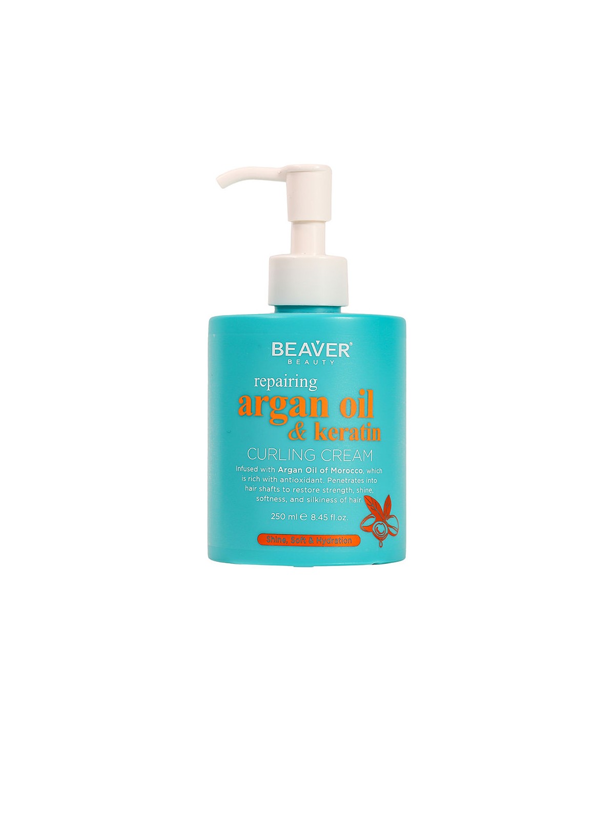 Beaver Crema per capelli ricci all'olio di argan e cheratina 250ml unisex