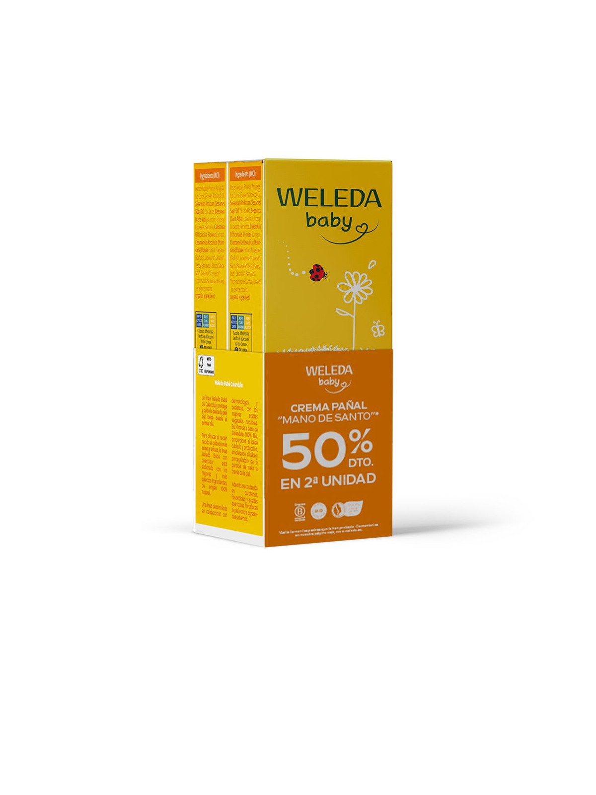 Weleda Crema per il cambio pannolino BABY alla calendula 2 x 75ml unisex