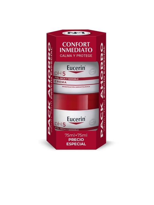 Eucerin Crema per pelli sensibili PH5, confezione da 2 x 75ml 2 x 75 ml unisex