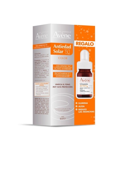 Avène Crema solare antietà colorata SPF50+, confezione da 2 Tinted sunscreen SP50 50 ml + Serum 10 ml unisex