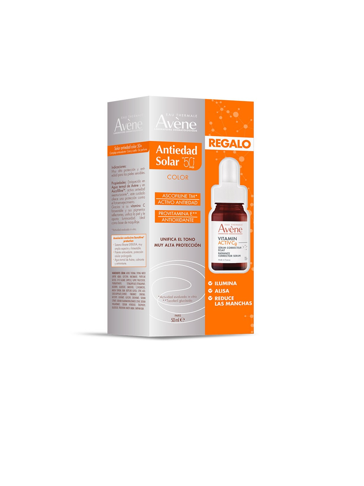 Avène Crema solare antietà colorata SPF50+, confezione da 2 Tinted sunscreen SP50 50 ml + Serum 10 ml unisex