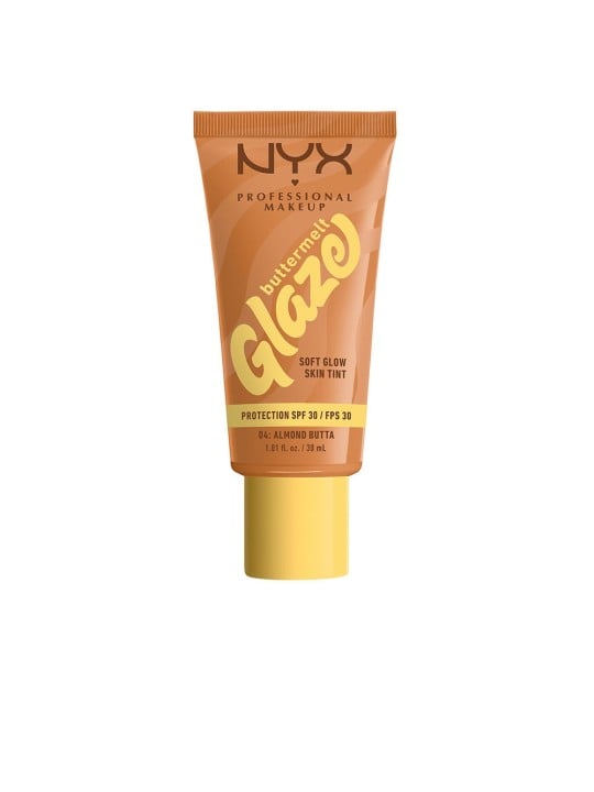 Nyx Professional Make Up Crema solare colorata Buttermelt Glass + SPF30 n.04 - Burro di Mandorla 30ml unisex