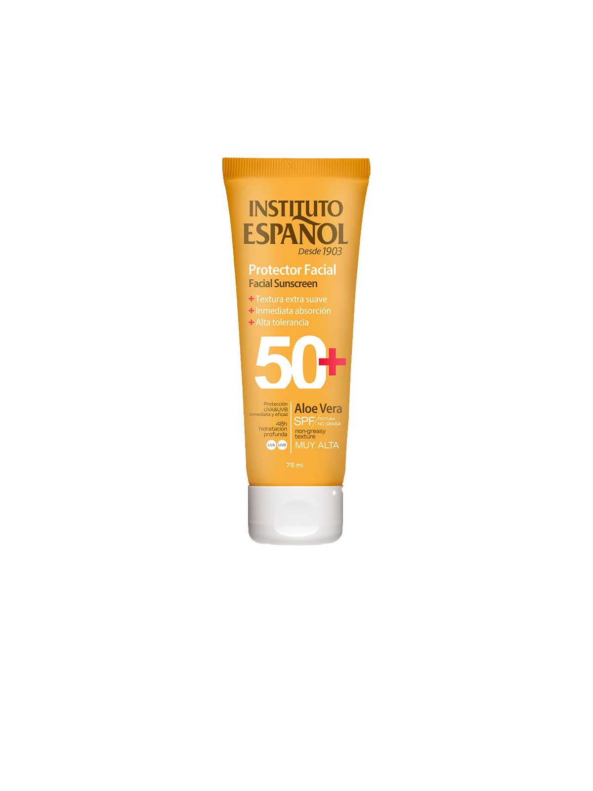Instituto Español Crema solare per il viso all'Aloe Vera, SPF50+, in tubetto, 75ml unisex