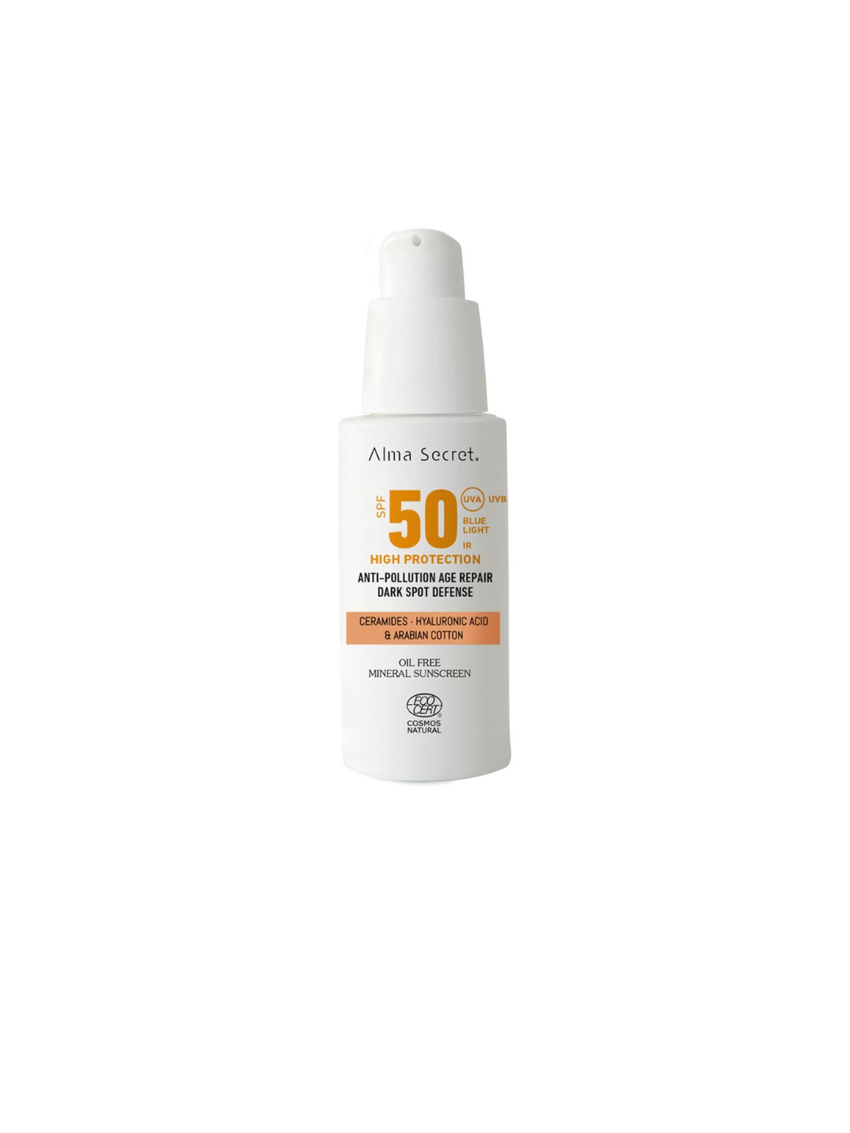Alma Secret Crema viso ad alta protezione SPF50 n.oro 50ml unisex