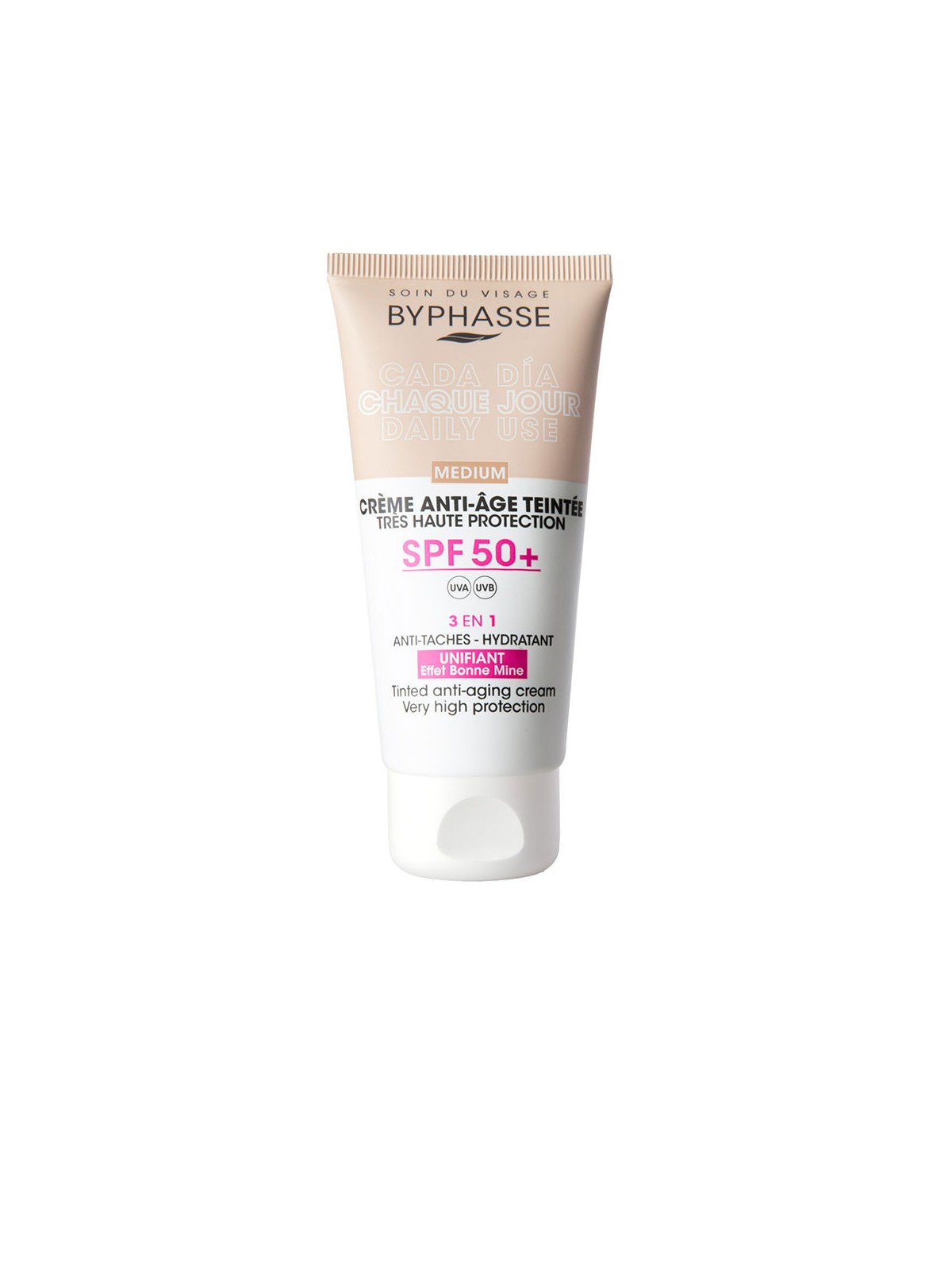 Byphasse Crema viso antietà colorata SPF50+ n.media 50ml donna