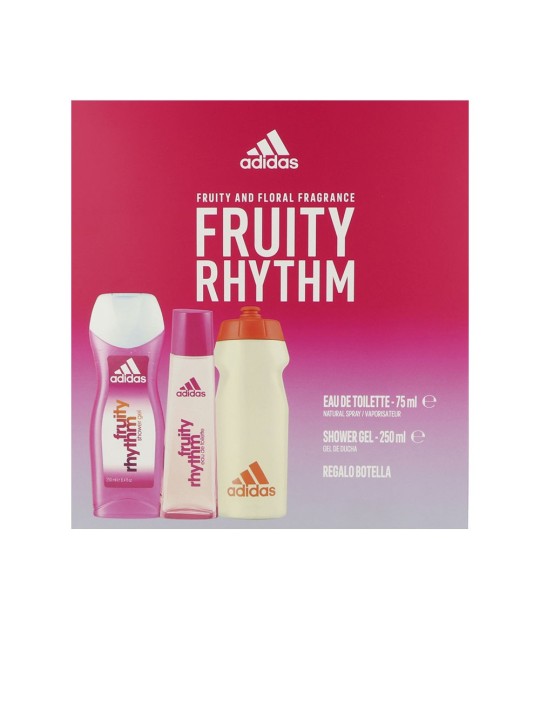 Adidas SET Adidas Donna Fruity Rhythm 3 pezzi Eau de Toilette spray 75 ml + Shower Gel 75 ml + Adidas Hydration Bottle donna