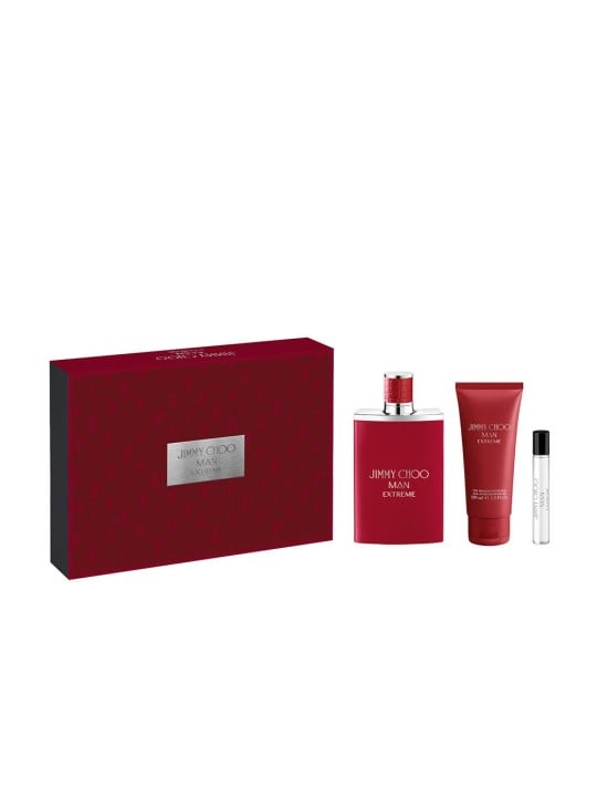 Jimmy Choo SET DA 3 PEZZI MAN EXTREME Eau de Parfum spray 100ml + Eau de Parfum spray 7.5ml + Shower gel 100ml uomo
