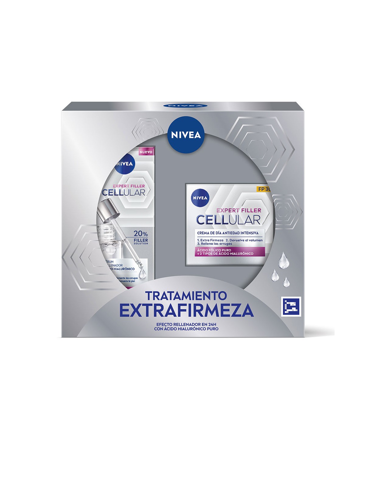 Nivea CUSTODIA IN 2 PEZZI CON TRATTAMENTO EXTRA RESISTENTE day cream + pipette serum donna