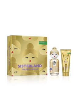 Benetton CUSTODIA IN 2 PEZZI SISTERLAND GOLDEN VANILLA Eau de Parfum spray 80ml + Perfumed body lotion 75ml donna