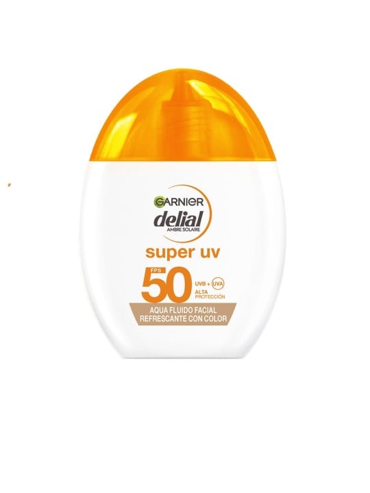 Garnier DELIAL SUPER UV acqua fluida rinfrescante per il viso con colore SPF50 40ml unisex