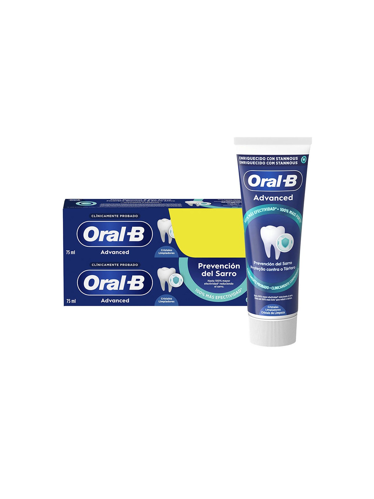 Oral-b Dentifricio antitartaro 2 x 75ml unisex
