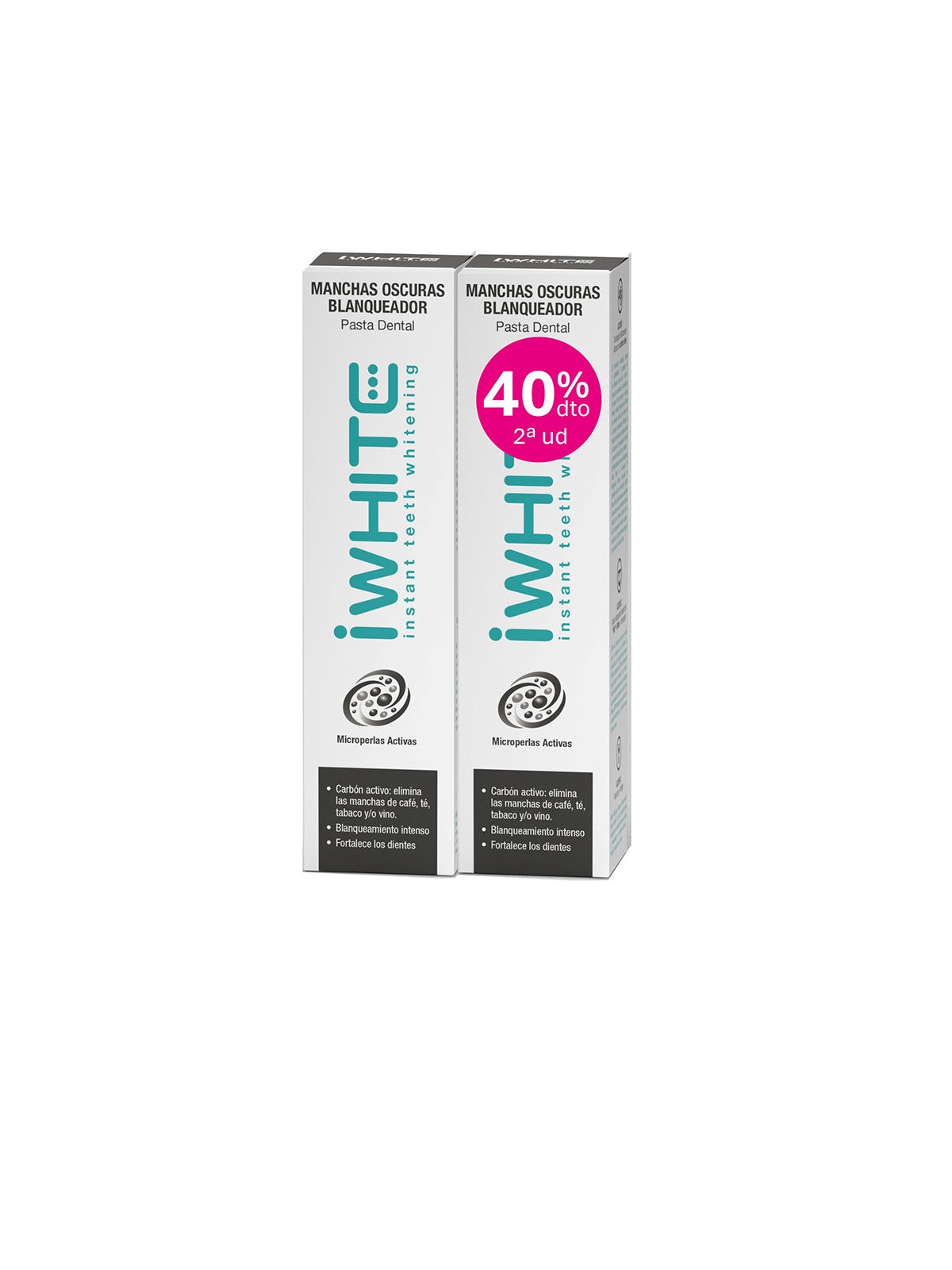 Iwhite Dentifricio per macchie scure e sbiancante, confezione da 2 x 75ml 2 x 75 ml unisex