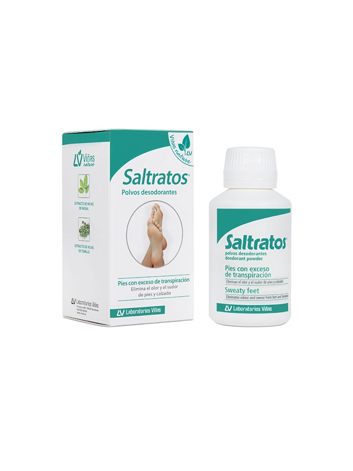 Saltratos Deodorante in polvere per piedi saltati con eccessiva sudorazione 50gr unisex