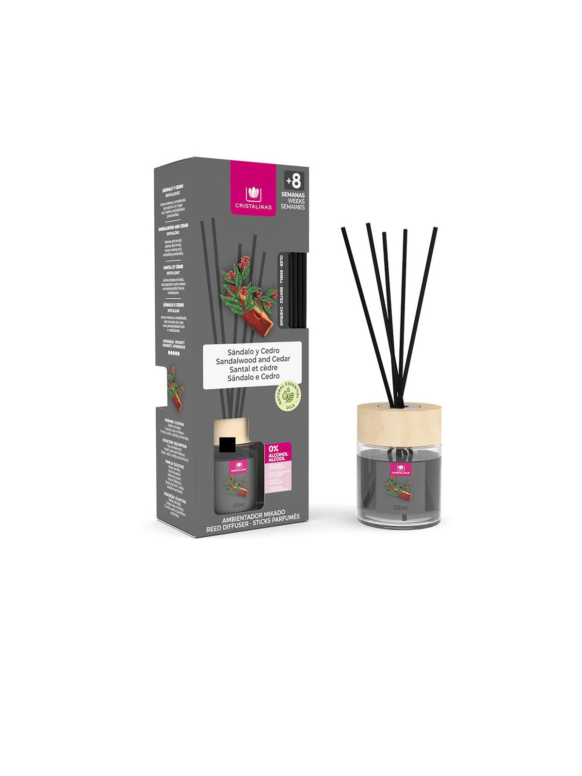 Cristalinas Deodorante per ambienti MIKADO 0% n.sandalo-cedro 35ml unisex
