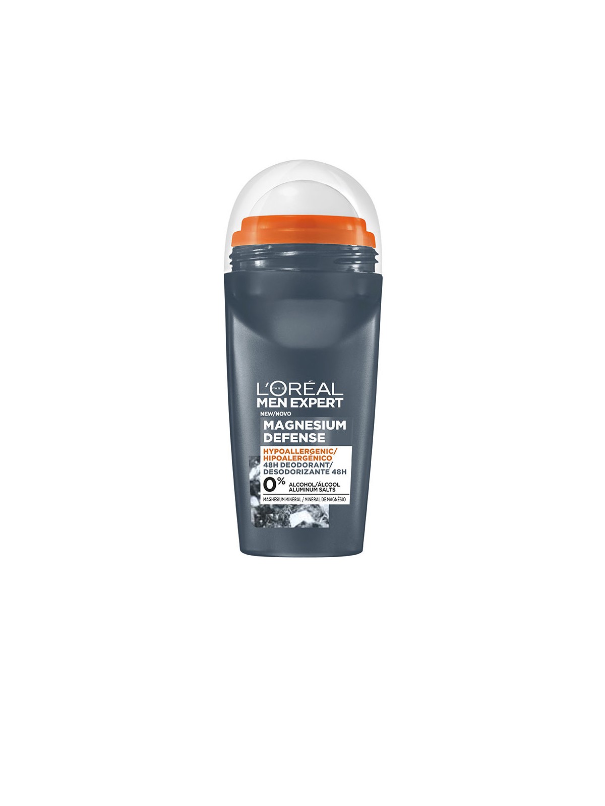 L'Oréal Paris Deodorante roll-on MEN EXPERT MAGNESIUM DEFENSE 0% alcol, durata 48 ore, 50ml uomo