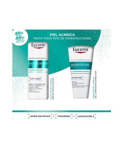 Eucerin DERMOPURE CLINICAL TRIPLA AZIONE CASE 2 pezzi Triple Serum 40 ml + Cleansing Gel 75 ml unisex
