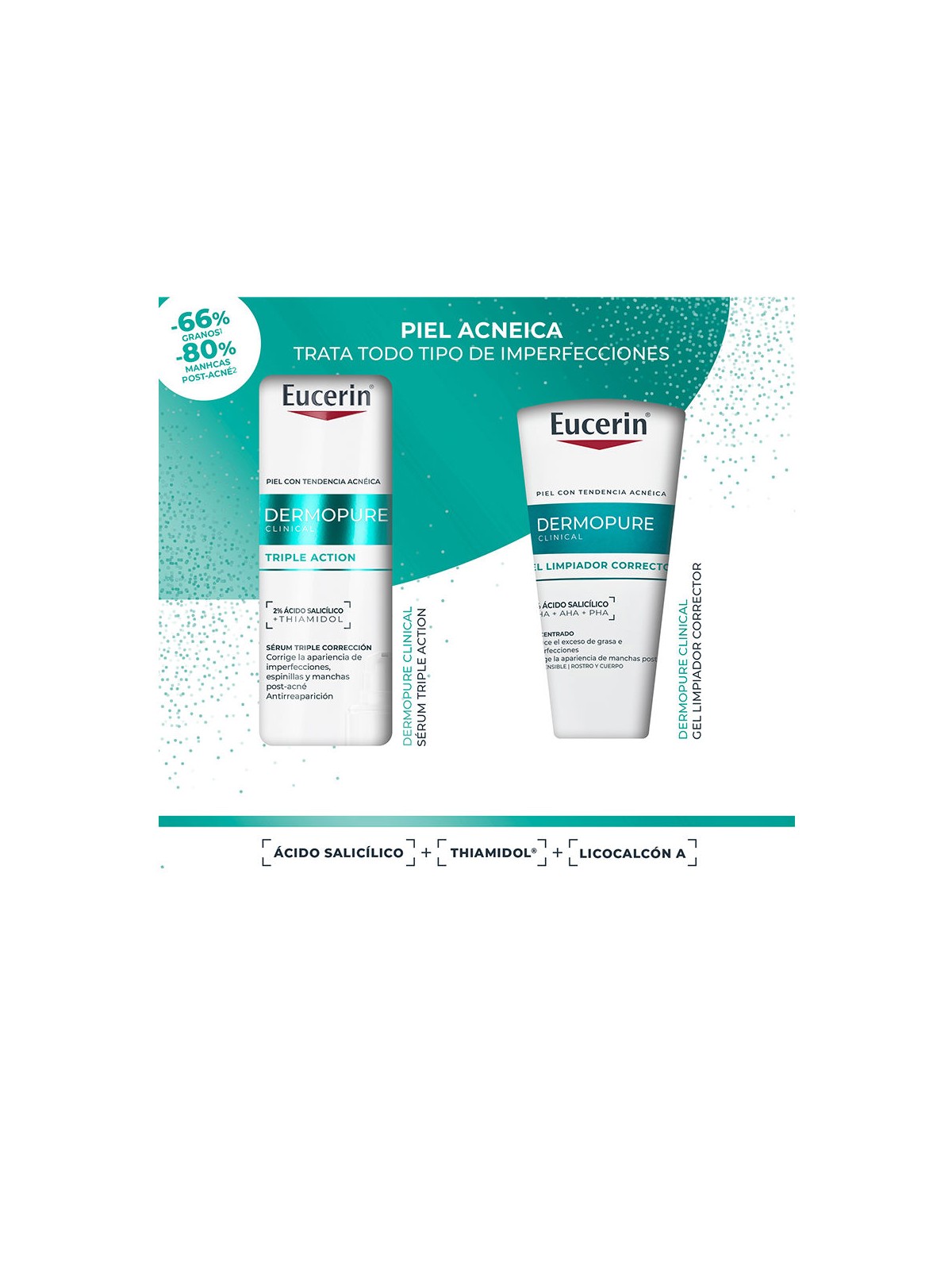 Eucerin DERMOPURE CLINICAL TRIPLA AZIONE CASE 2 pezzi Triple Serum 40 ml + Cleansing Gel 75 ml unisex