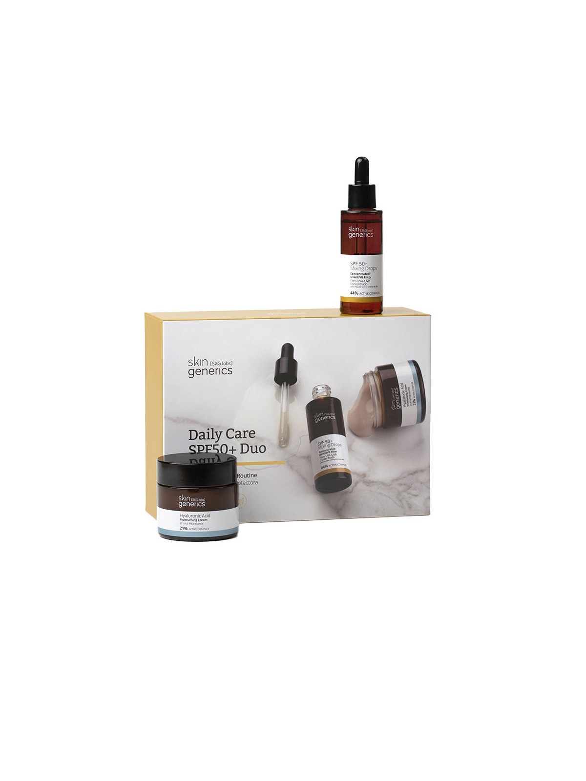 Skin Generics DUO PER LA CURA QUOTIDIANA SPF50+ 2 pezzi moisturizing cream 50 ml + UVA/UVB filter 30 ml unisex